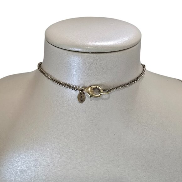 Express Women's Bohemian Brass Plated Beaded Statement Fringe Necklace NWT - Picture 5 of 5